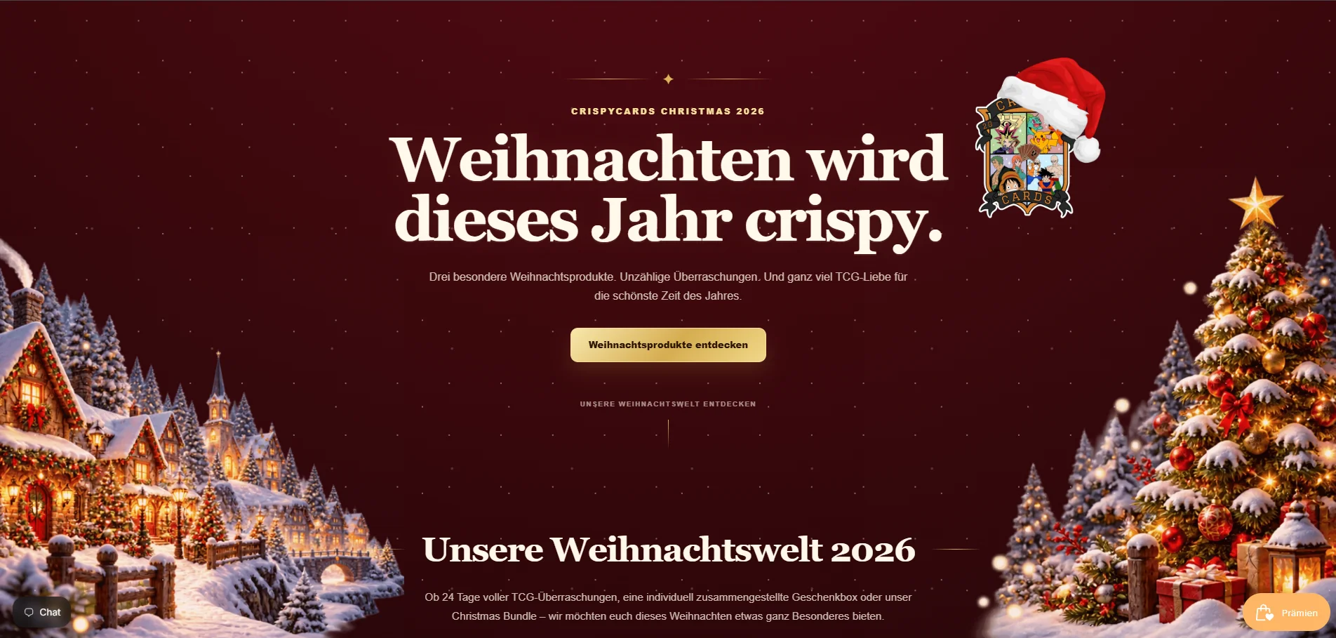 CrispyCards Christmas 2026 Landingpage